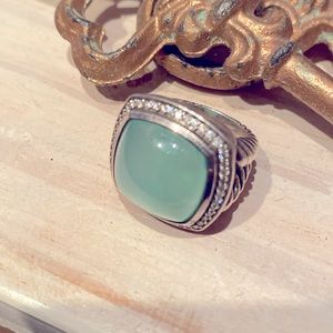 David Yurman Albion Chalcedony Ring size 6
